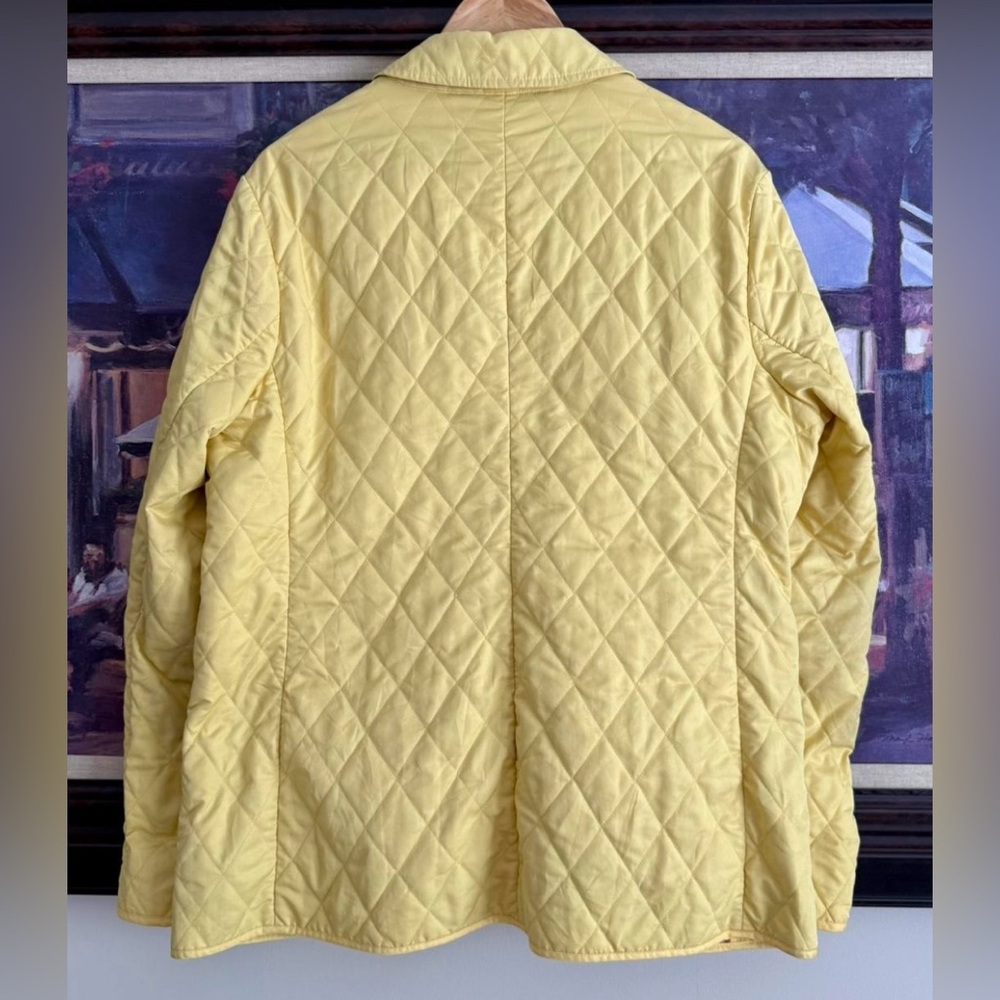 Burberry Yellow Quilted Jacket M - Picture 3 of 11